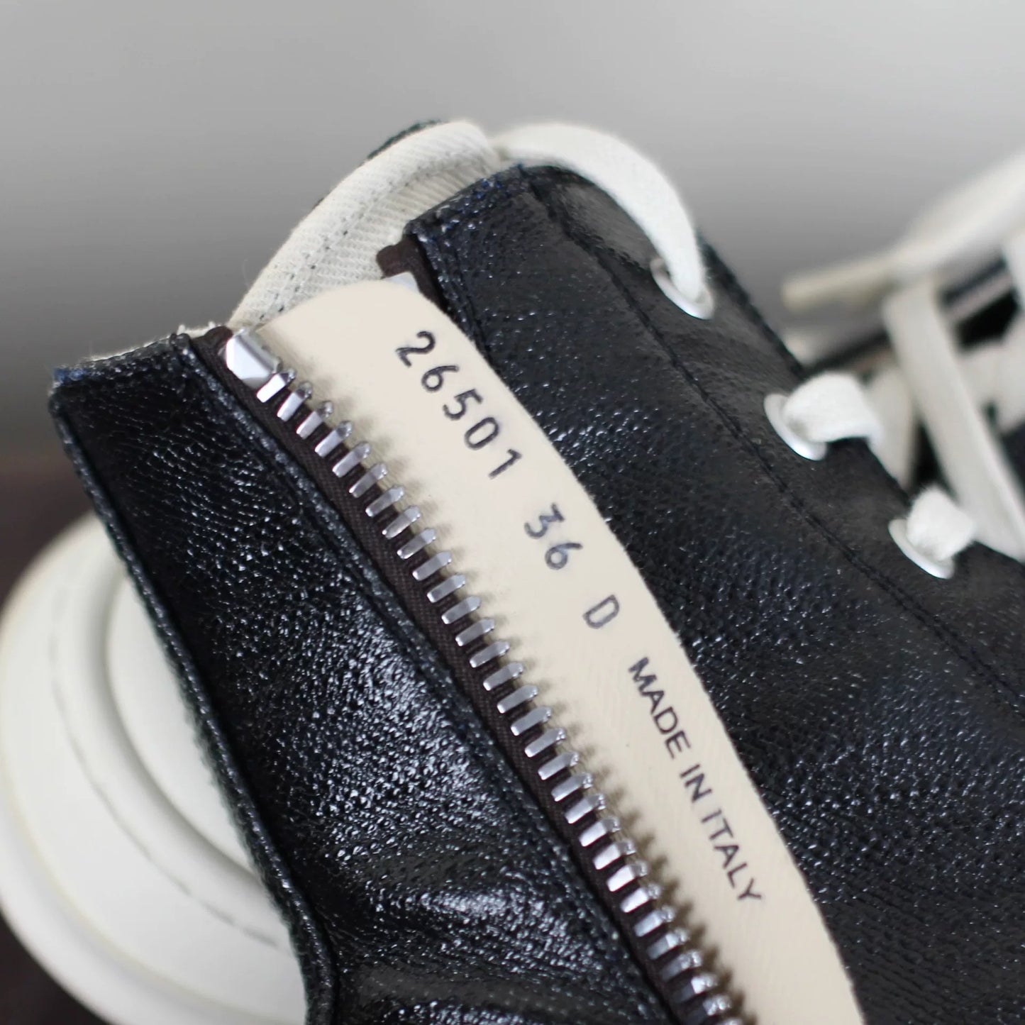 Rick Owens DRKSHDW Waxed Canvas "Ramones" High-Top Sneakers
