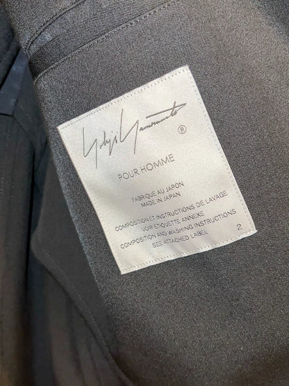 Yohji Yamamoto Pour Homme AW21 Embroidered Crow Wool Coat