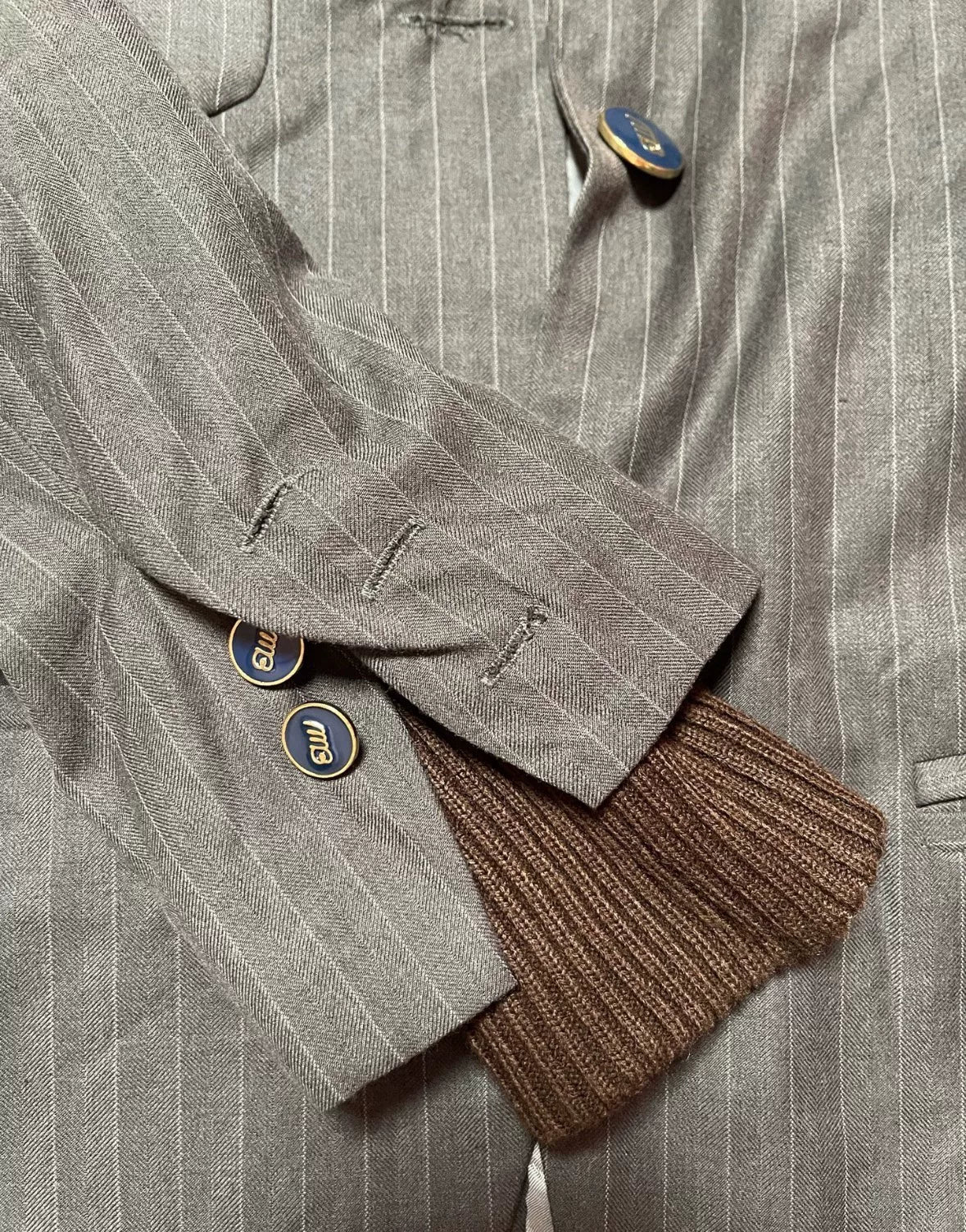 Mercibeaucoup AW11 Archival "Shark Head" Pinstripe Blazer