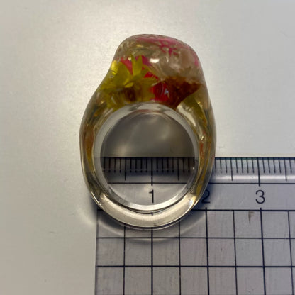 Undercover AW04 "But Beautiful" Floral Skull Resin Ring