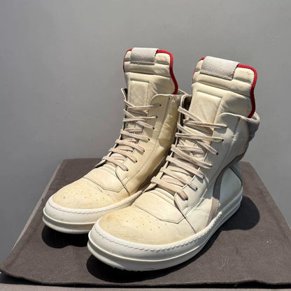 Rick Owens Mainline 2020 "Geobasket" Grey & Suede High-Top Sneakers