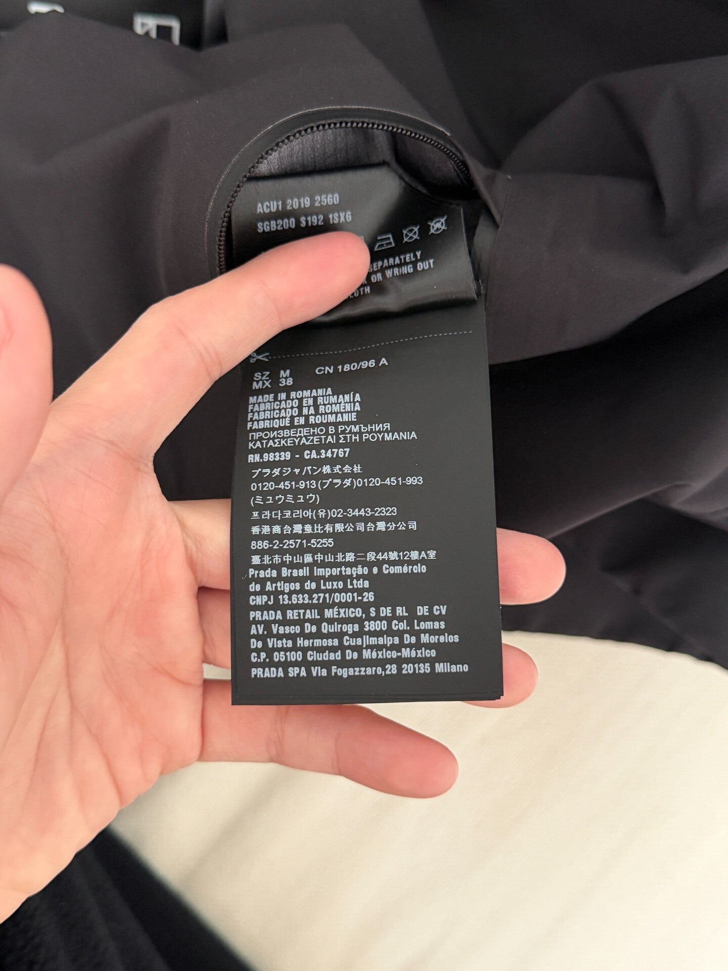 Prada Linea Rossa AW19 Black Gore-Tex Technical Jacket