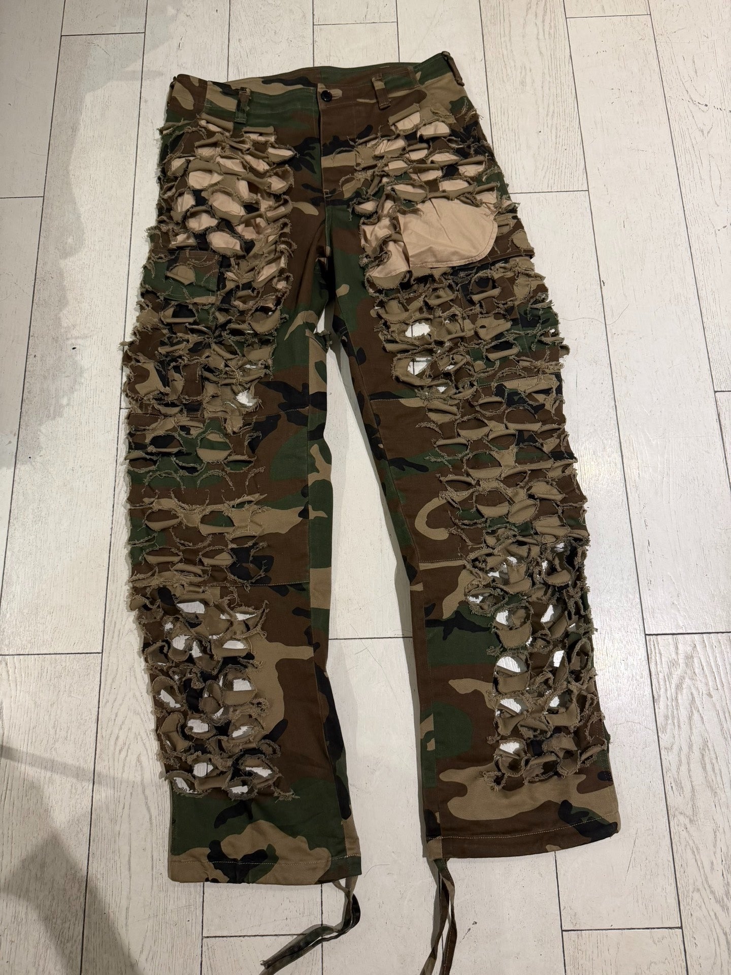 Vetements AW18 "Laser-Cut" Camouflage Cargo Pants