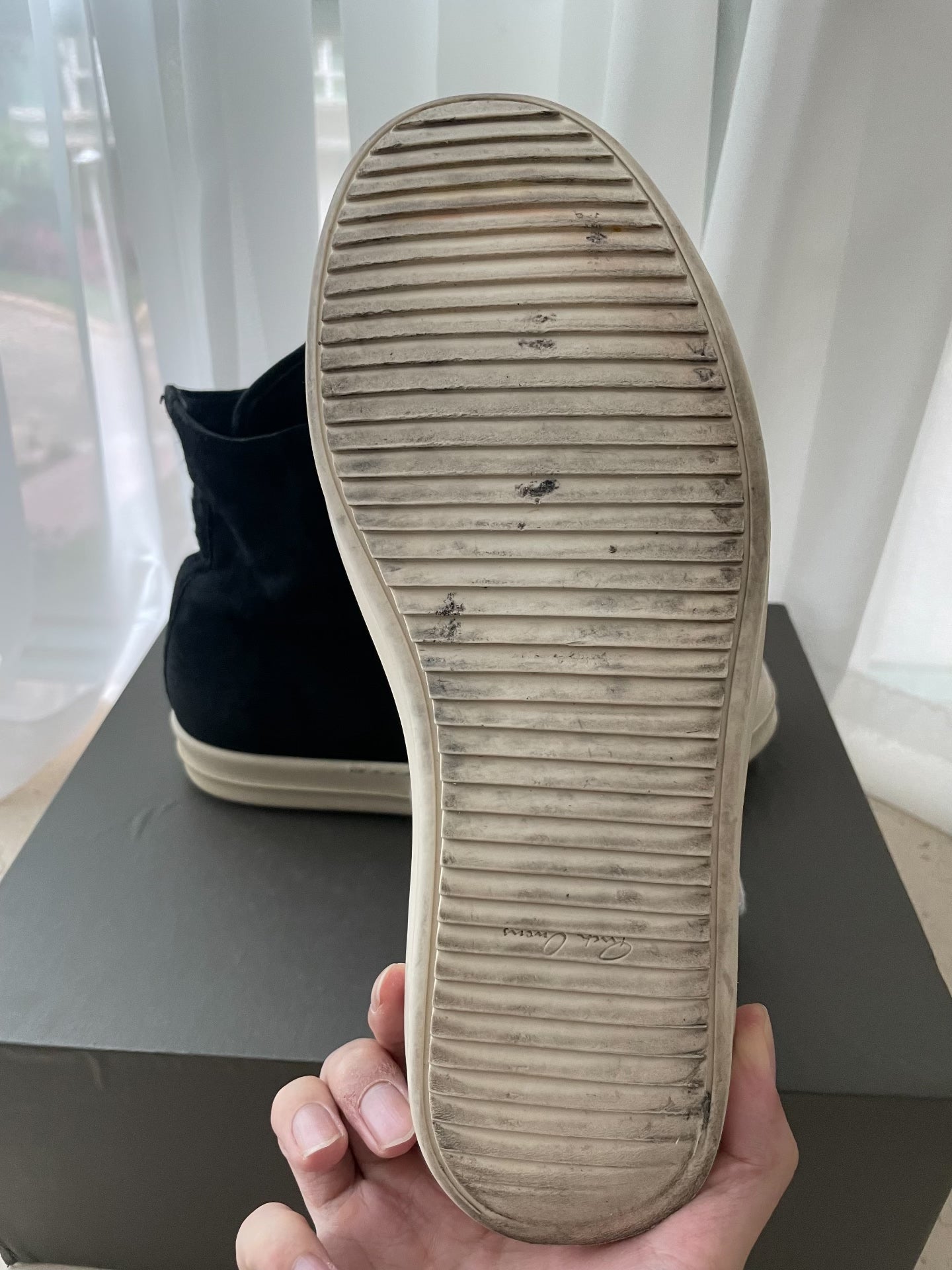 Rick Owens Mainline Suede "Ramones" Sneakers