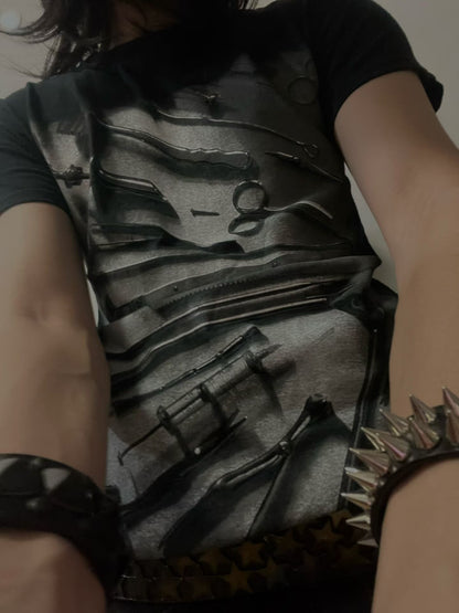 Custom Reworked Carcass "Surgical Steel" Slim-Fit T-Shirt