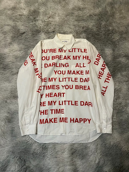 Junya Watanabe Poetry Text Shirt