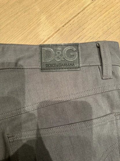 Dolce & Gabbana AW03 "Spiral Zipper" Flared Cargo Pants