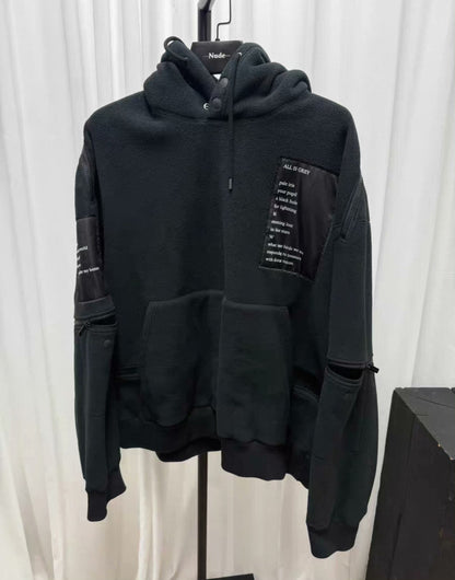TAKAHIROMIYASHITATheSoloist. AW19 "Balloon" Deconstructed Fleece Hoodie