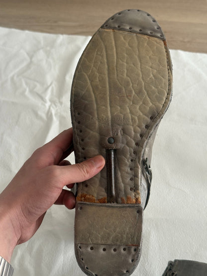 Carol Christian Poell "Prosthetic" Titanium Eyelet Boots (AM/2687P)