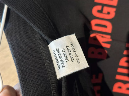 Vetements 2017 "May The Bridges I Burn Light The Way" Archival Long Sleeve T-Shirt