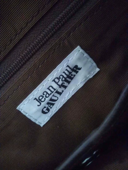 Vintage Jean Paul Gaultier "Bullet" Clasp Leather Tote