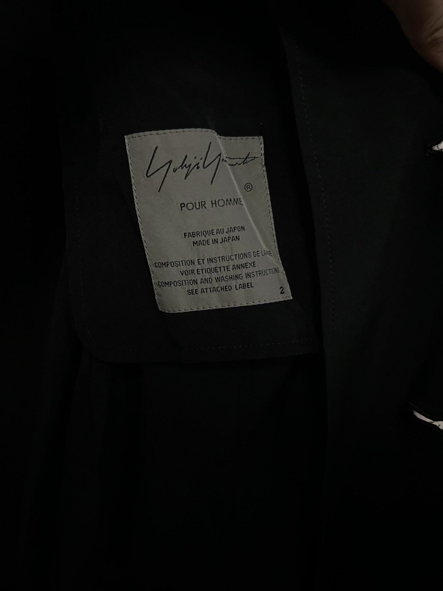 Yohji Yamamoto Pour Homme SS20 "Retirement" Text Coat