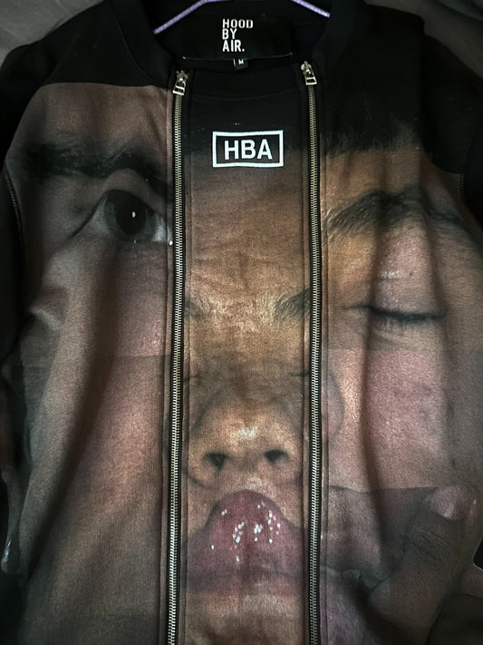 Hood by Air FW15 "Face Print" Double-Zip Sweatshirt