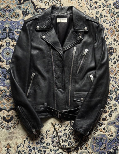 Saint Laurent Paris SS14 "Blood Luster" Embroidered Biker Jacket