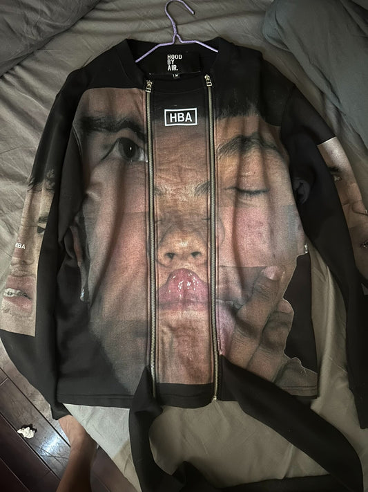 Hood by Air FW15 "Face Print" Double-Zip Sweatshirt