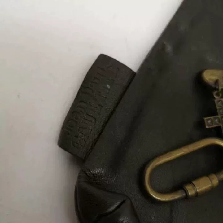 Vintage Jean Paul Gaultier 1990s Safety Pin Leather Pouch