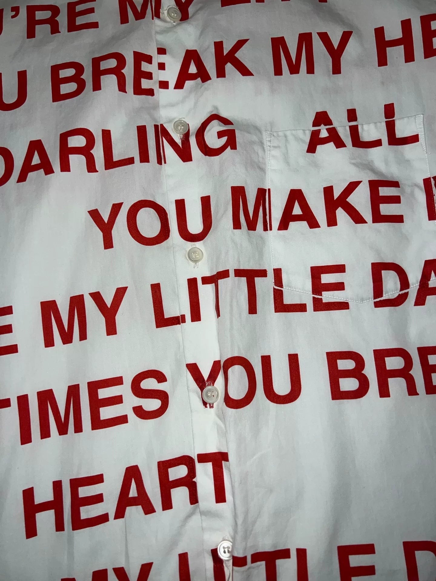 Junya Watanabe Poetry Text Shirt