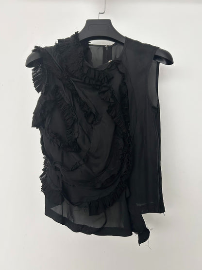 Comme des Garçons Fall/Winter 2014 "Roses and Blood" Silk Ruffled Top
