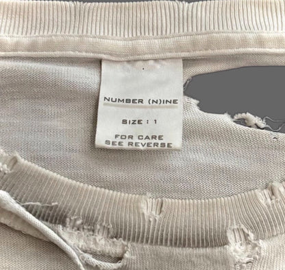 Number (N)ine Distressed Long-Sleeve Tee