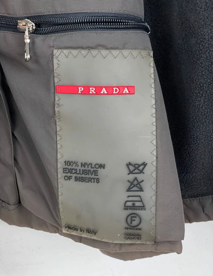 Prada Linea Rossa 2000s Brown Shearling-Lined Technical Jacket