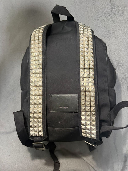 Saint Laurent Paris Zebra & Multi-Studded Leather Backpack