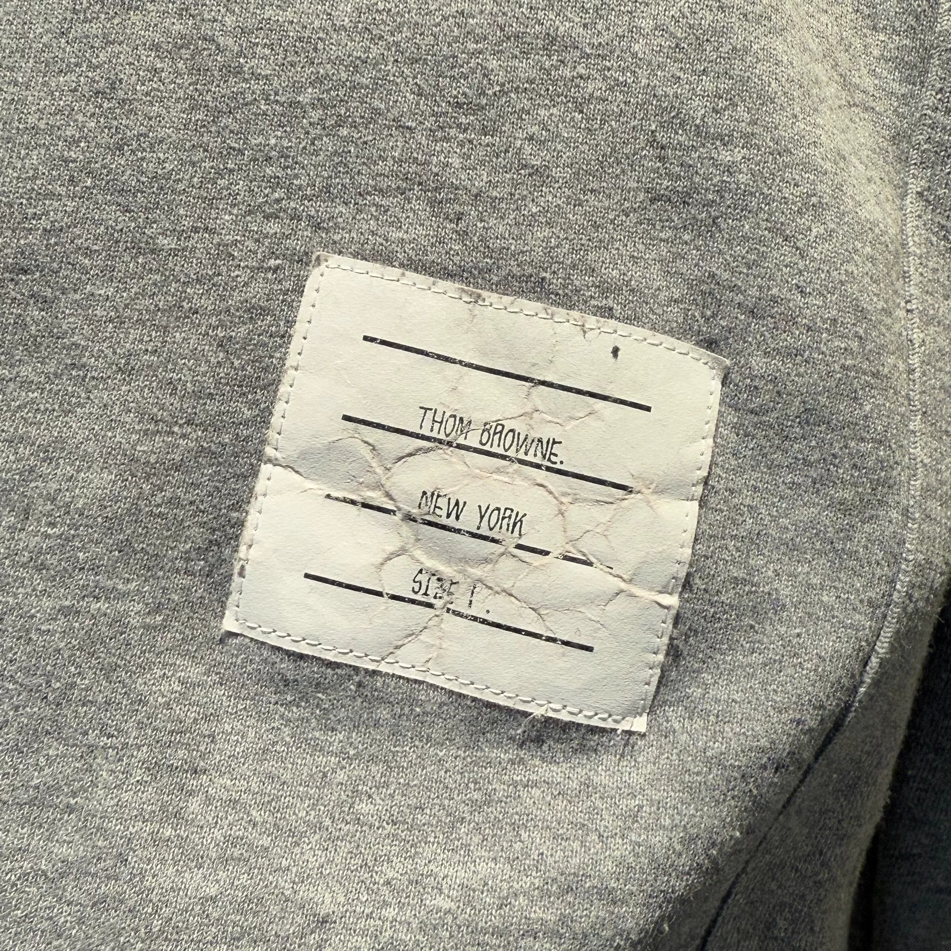 Thom Browne Classic 4-Bar Heather Grey Sweatshirt