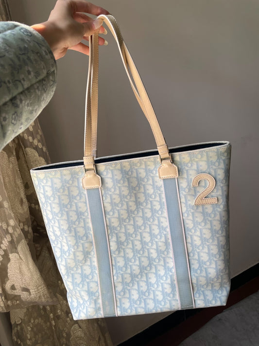 Dior Tote Bag by John Galliano, Light Blue (Vintage)