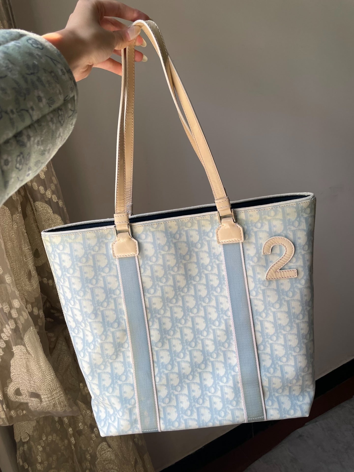 Dior Tote Bag by John Galliano, Light Blue (Vintage)
