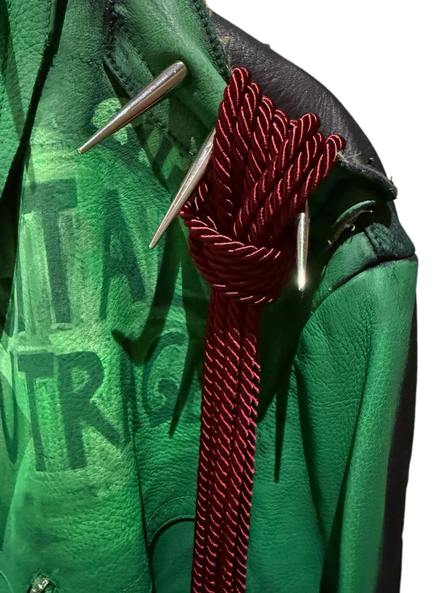Vetements FW18 "Punk Customised" Hand-Painted Perfecto Leather Jacket