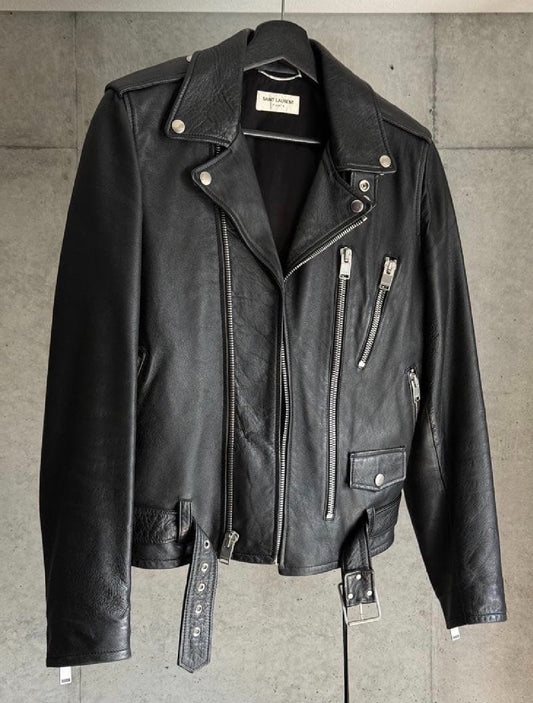 Saint Laurent Paris SS14 "Blood Luster" Embroidered Biker Jacket