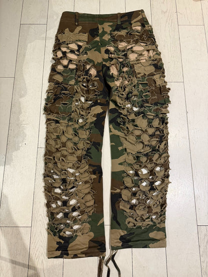 Vetements AW18 "Laser-Cut" Camouflage Cargo Pants