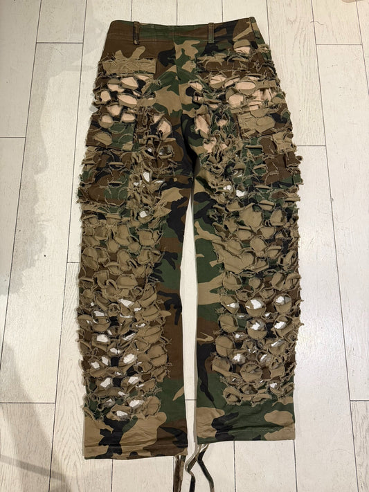 Vetements AW18 "Laser-Cut" Camouflage Cargo Pants