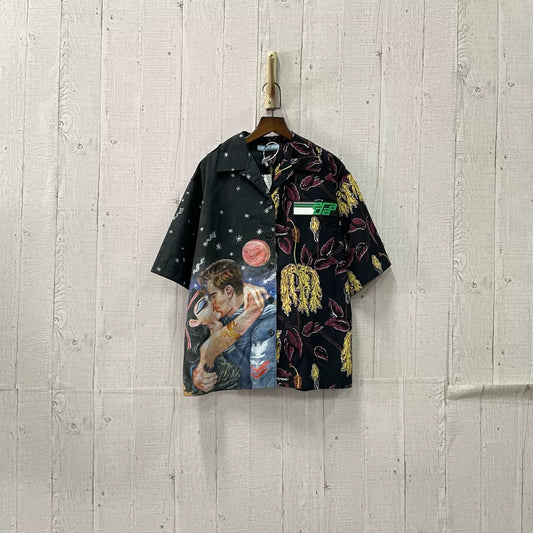 Prada FW16 "Impossible True Love" Split Print Shirt