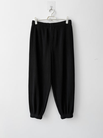Homme Plissé Issey Miyake Pleated Lantern Trousers  Black