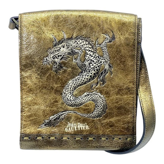 Vintage Jean Paul Gaultier Metallic Dragon Crossbody Bag