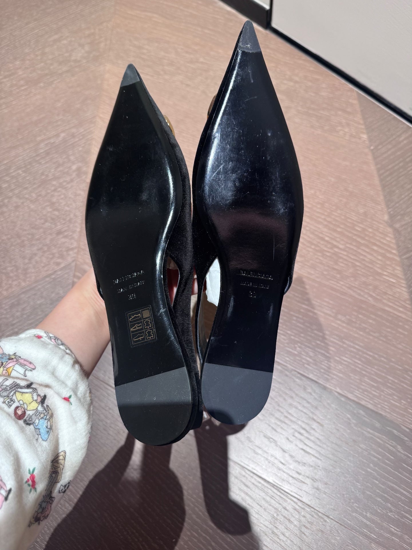 Balenciaga BB velvet ballet flats Balenciaga Black  Size 38