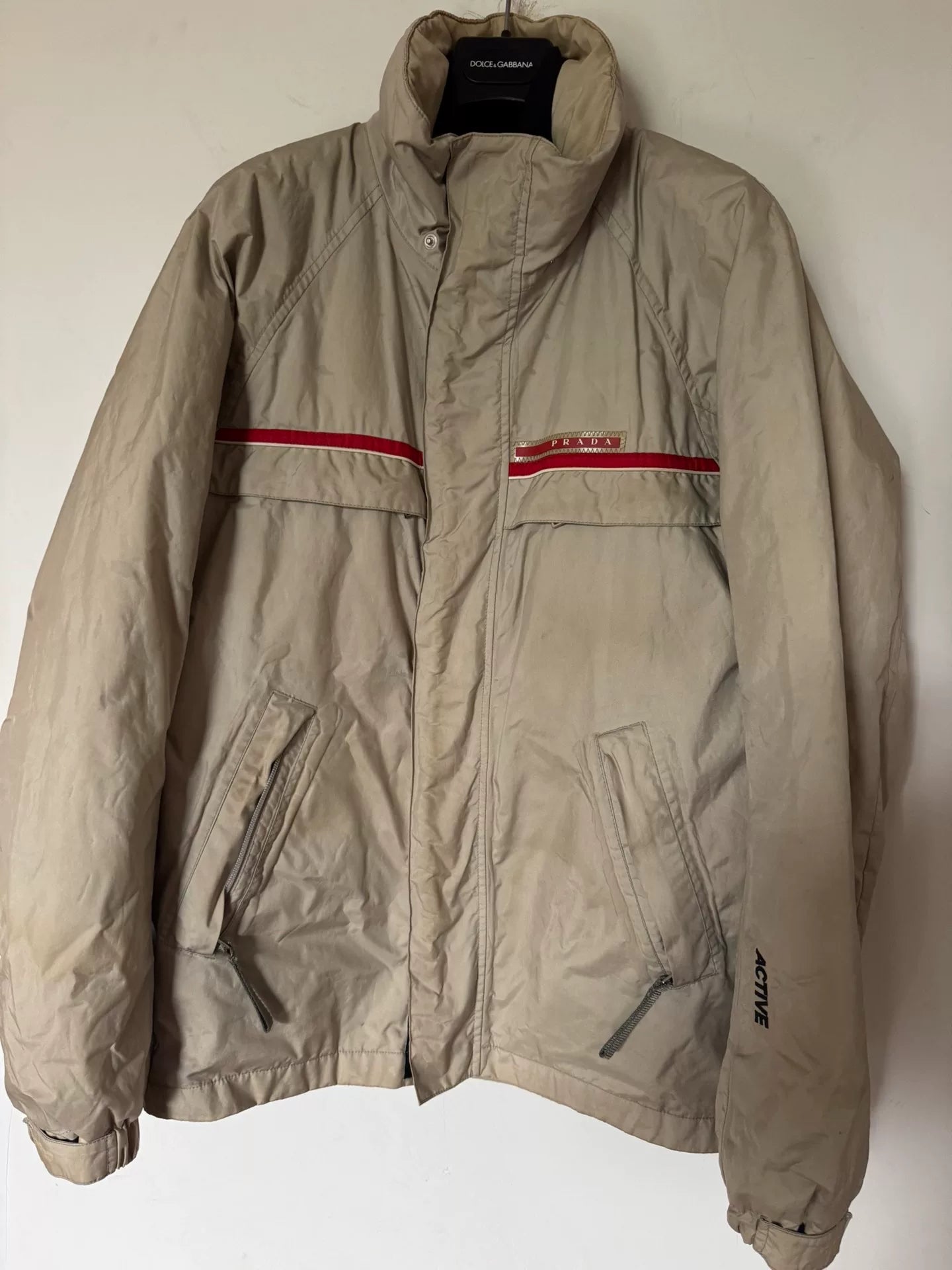 Prada Sport Padded Ski Jacket with Retractable Cable Lock