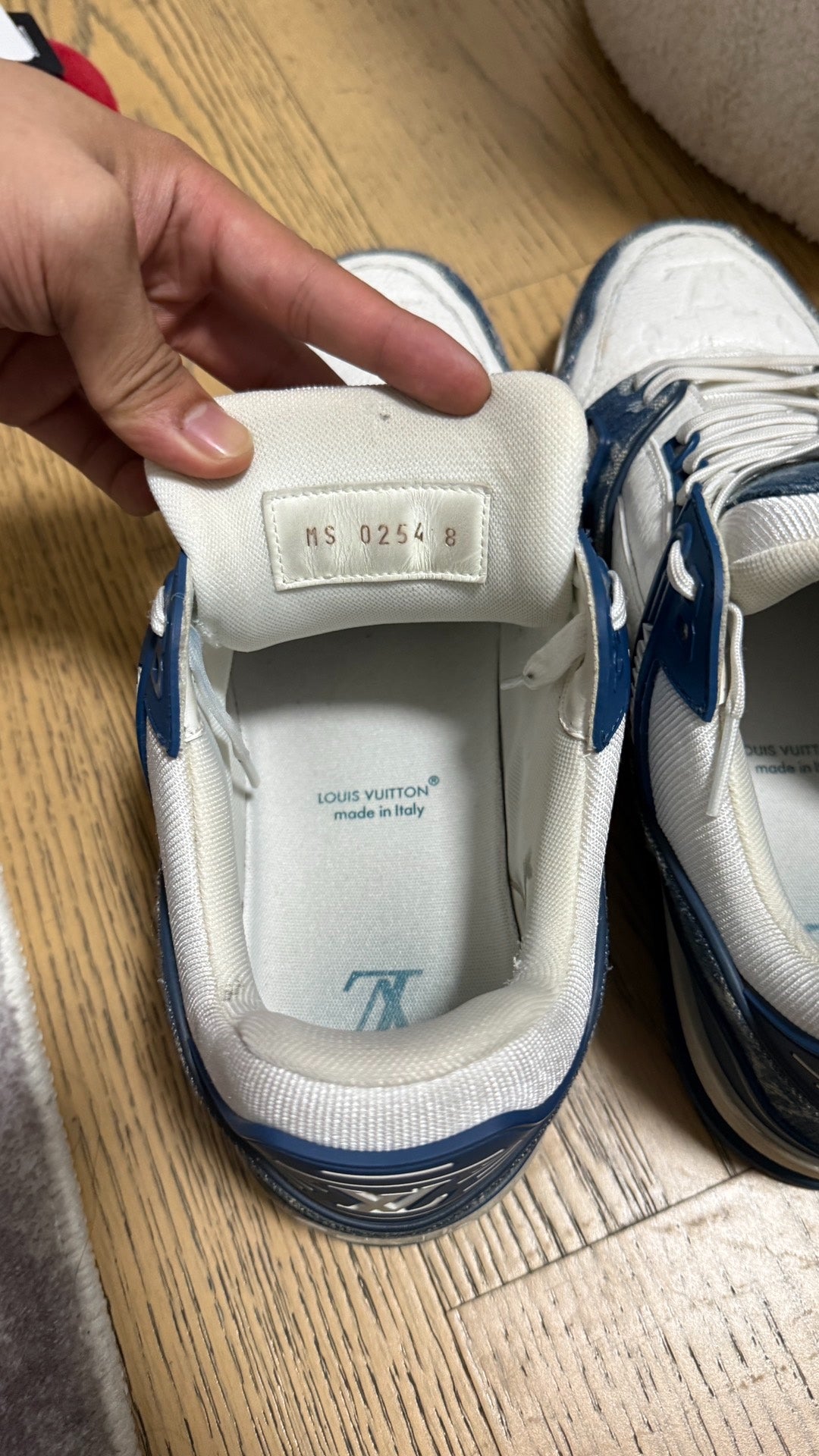 Louis Vuitton Trainer Low 'White and Blue Monogram Denim' Size 41