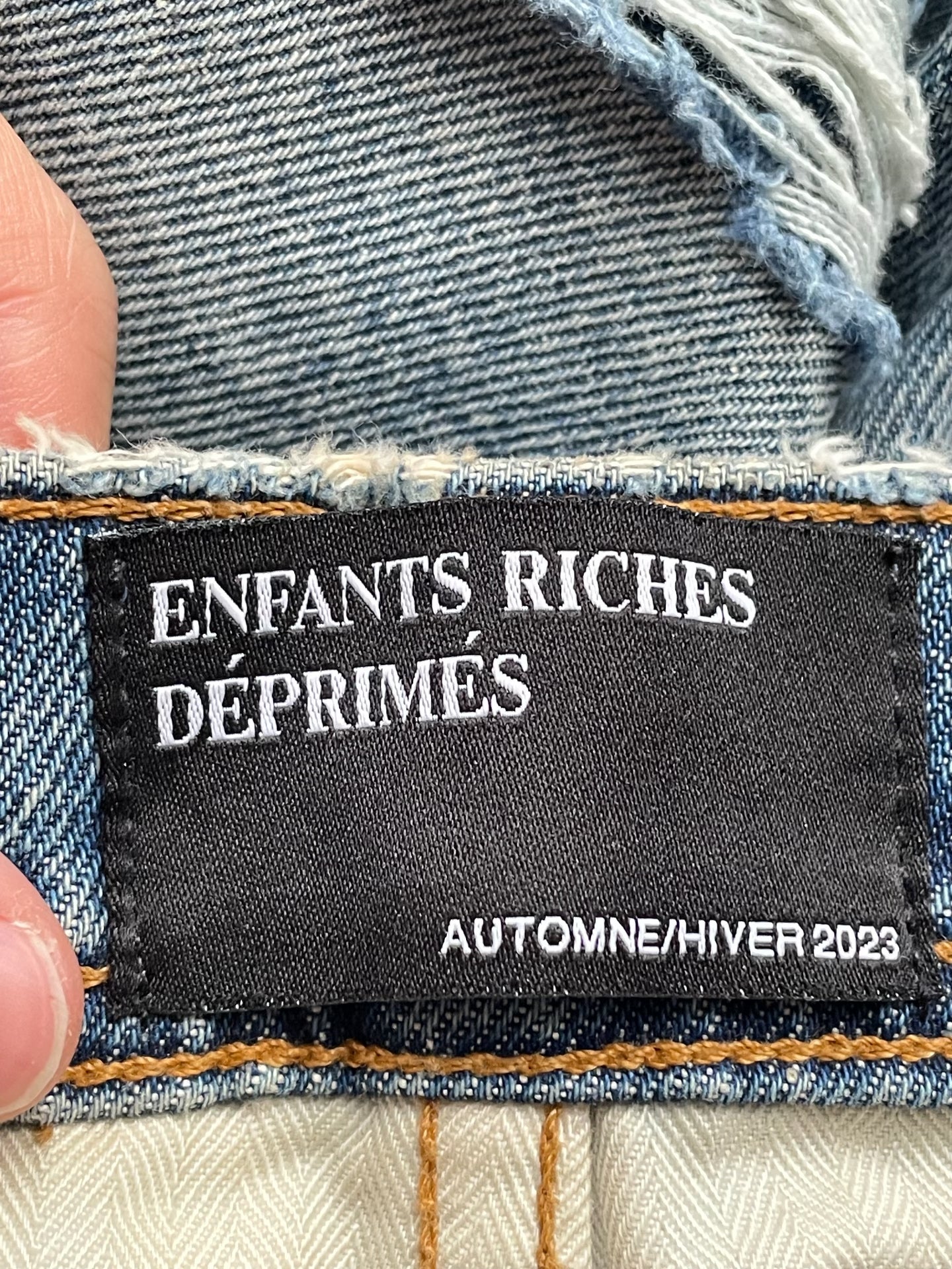Enfants Riches Déprimés (ERD) 23FW Artisanal Distressed Flare Denim