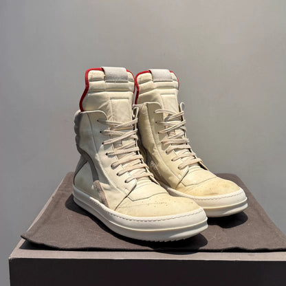 Rick Owens Mainline 2020 "Geobasket" Grey & Suede High-Top Sneakers