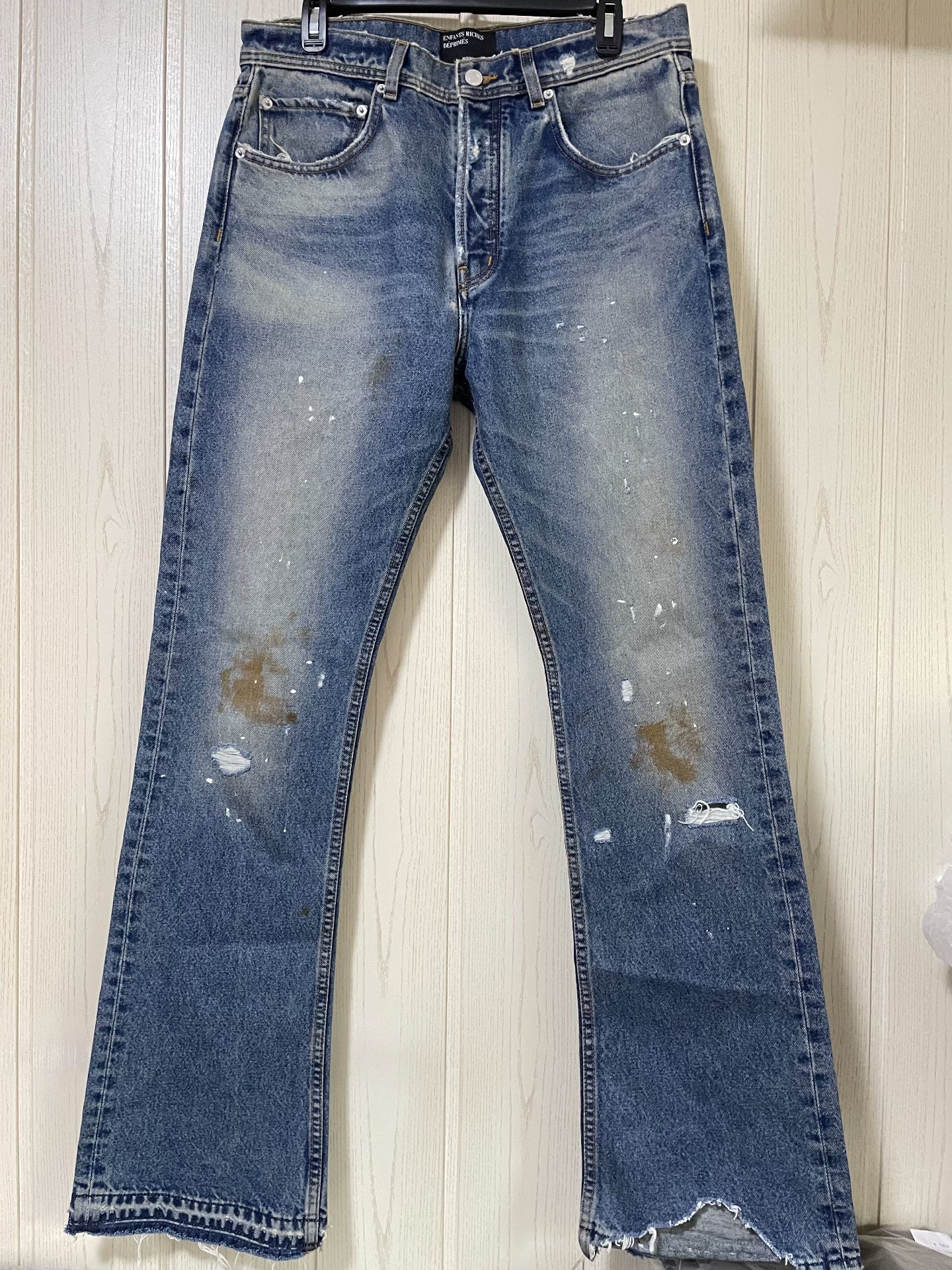 Enfants Riches Déprimés (ERD) 23FW Artisanal Distressed Flare Denim