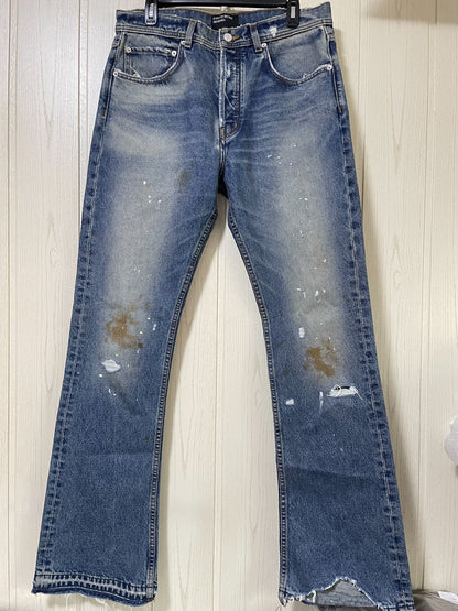 Enfants Riches Déprimés (ERD) 23FW Artisanal Distressed Flare Denim