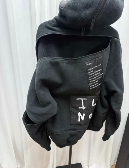 TAKAHIROMIYASHITA TheSoloist. AW19 "Balloon" Deconstructed Fleece Hoodie
