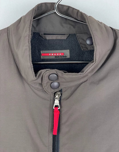 Prada Linea Rossa 2000s Brown Shearling-Lined Technical Jacket