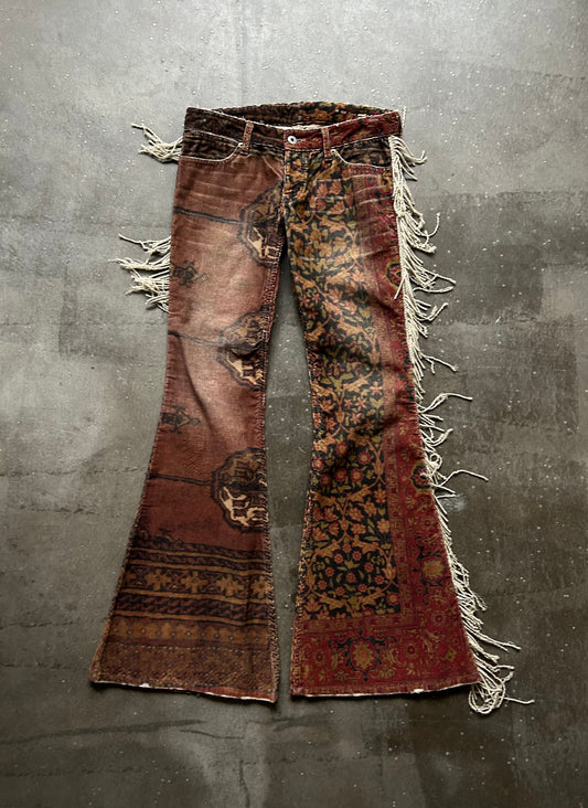 If Six Was Nine "Carpet" Fringe Flared Pants
