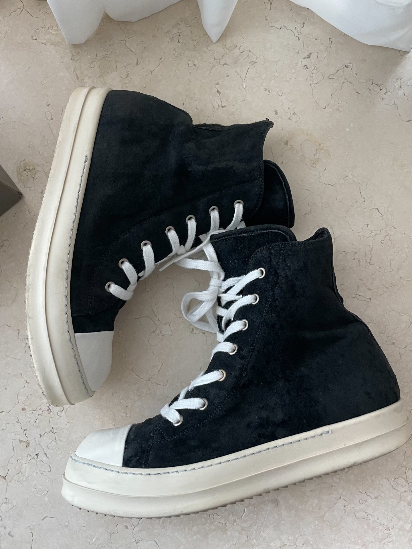 Rick Owens Mainline Suede "Ramones" Sneakers