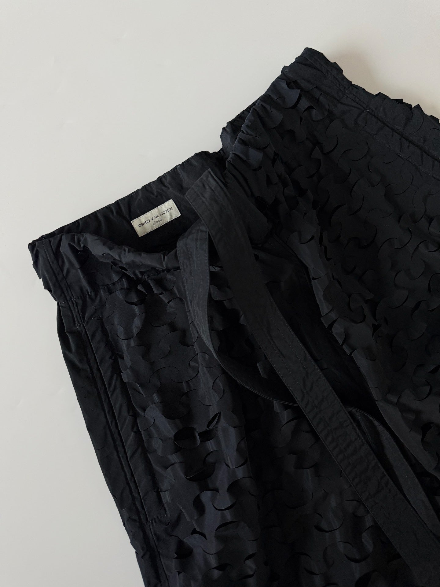 Dries Van Noten SS22 Laser-Cut Textured Trousers