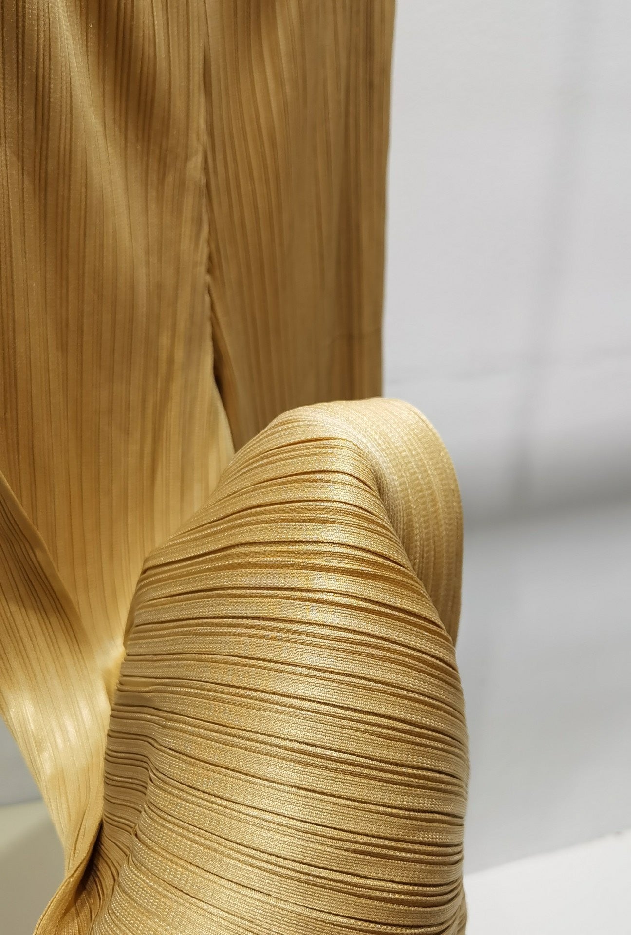 Homme Plissé Issey Miyake Pleated Straight-Leg Trousers  "Moonlight Gold"