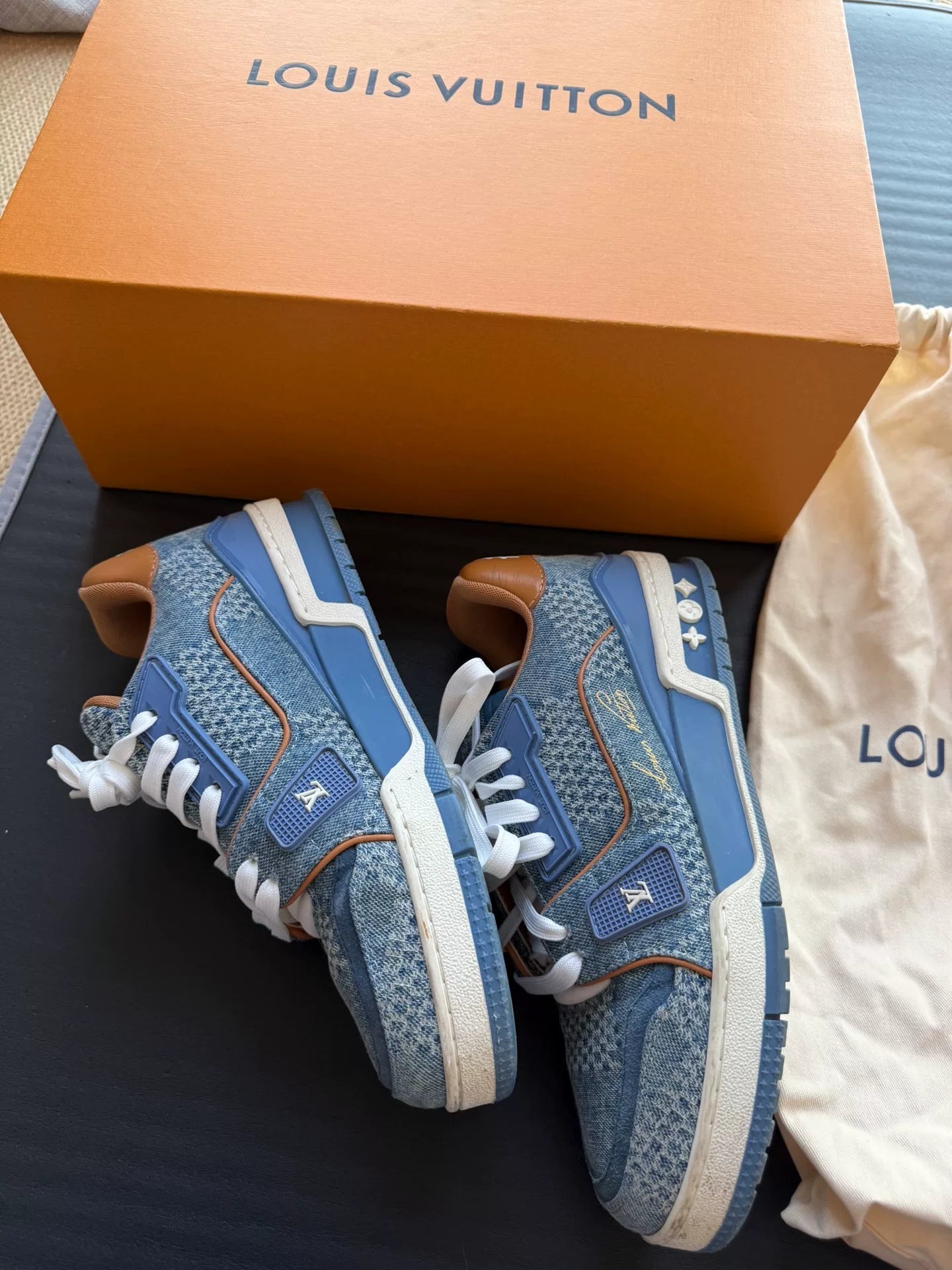 Louis Vuitton Trainer Low 'Monogram Denim' size 39
