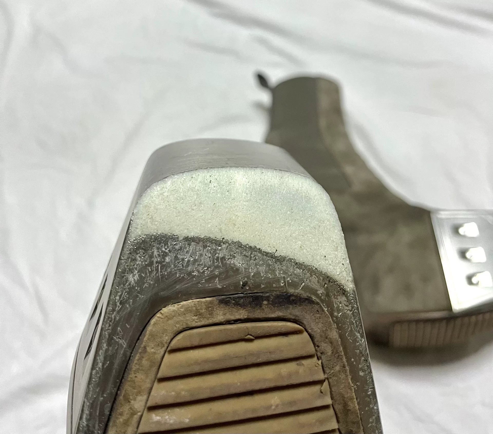 Rick Owens SS21 "Phlegethon" Brown Suede Metal-Toe Kiss Boots